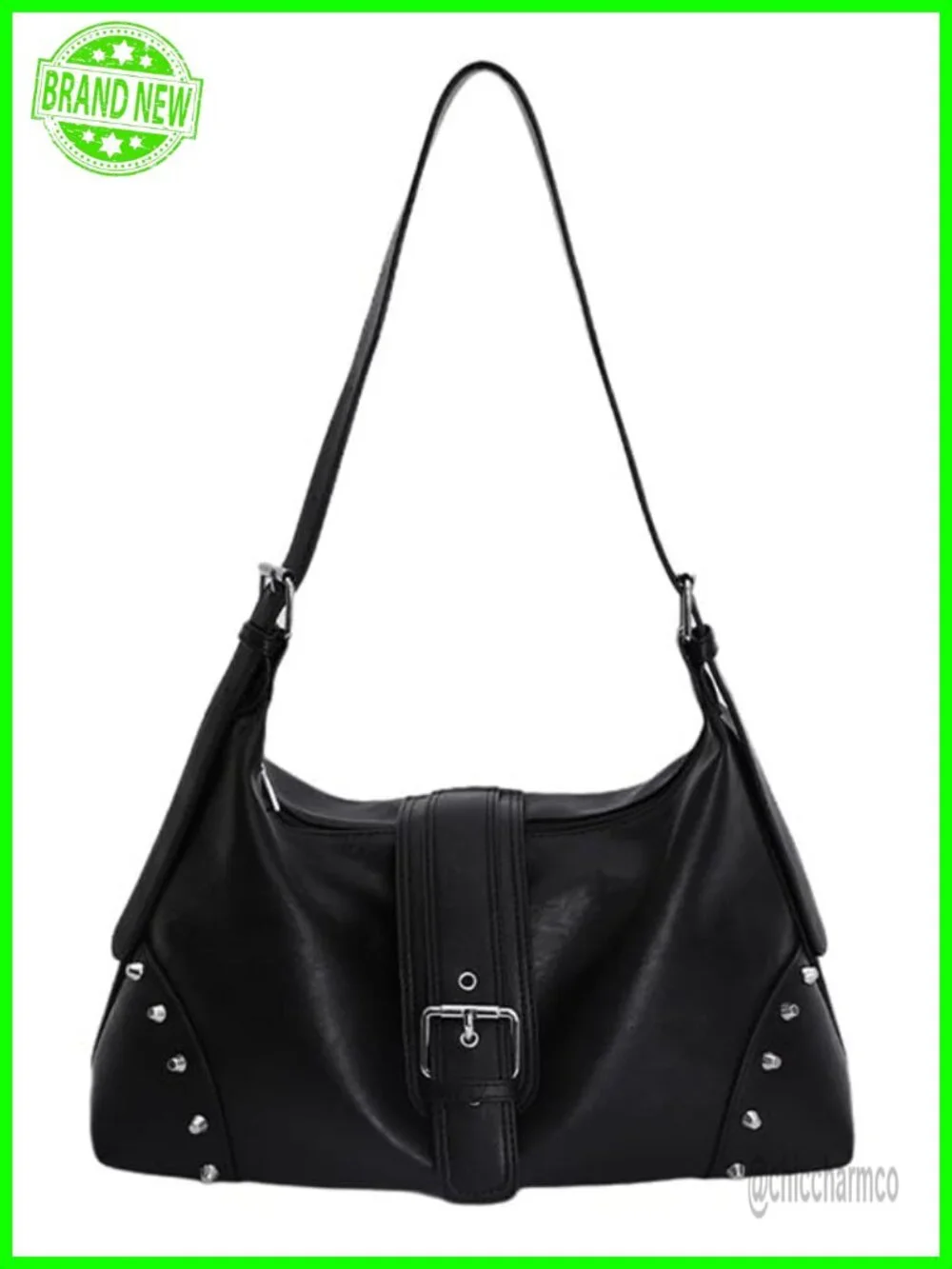 Faux Leather Slouchy Hobo Bag Women Crossbody Shoulder Handbag